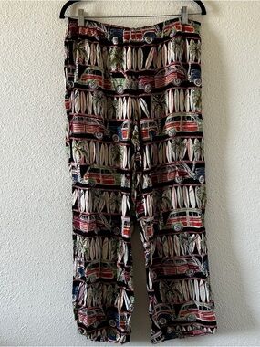 VTG Weekend Clothes Line Novelty Car Palm Tree Board Vaca Pants Women’s Large